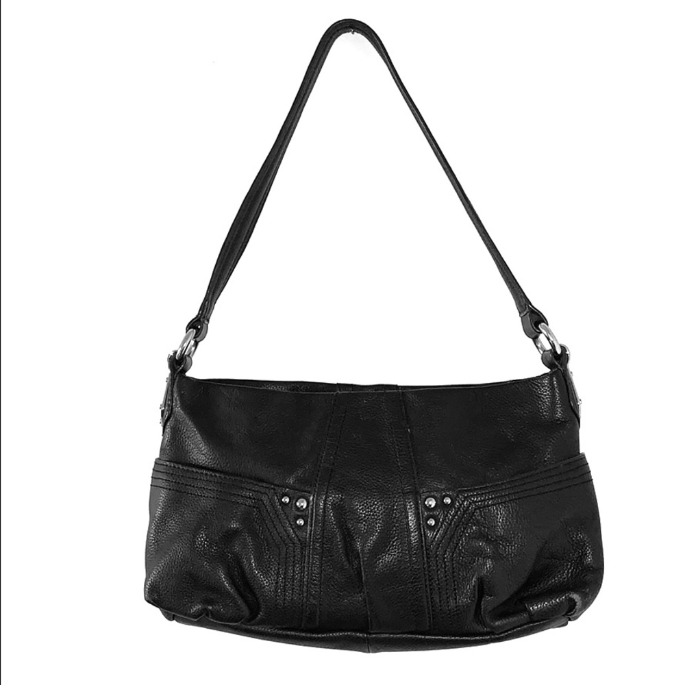 Tignanello Black Leather Handbag